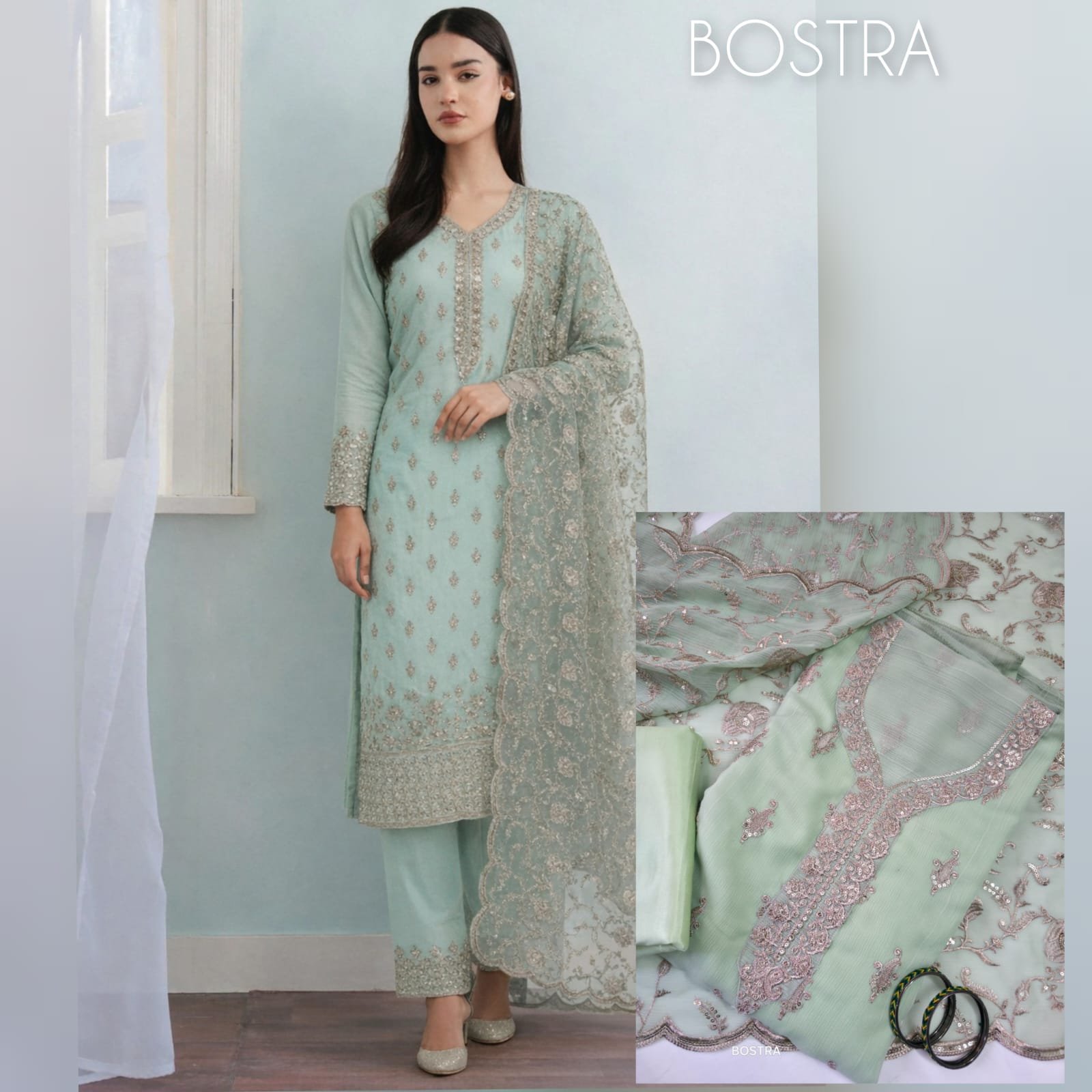 Lurex line with sequin embellishment 505